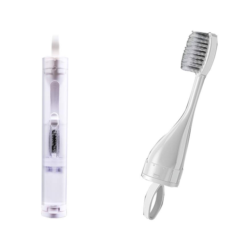 Creative Soft Toothbrush Set Travel Portable Mini Dental Set Storage Box Travel dealsniper-net White Set