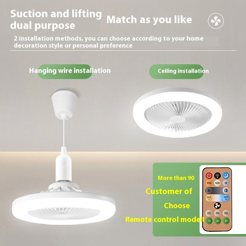 Screw Mouth Electrodeless Dimming Led Ceiling Ceiling Fan Lights House DealSniper.net