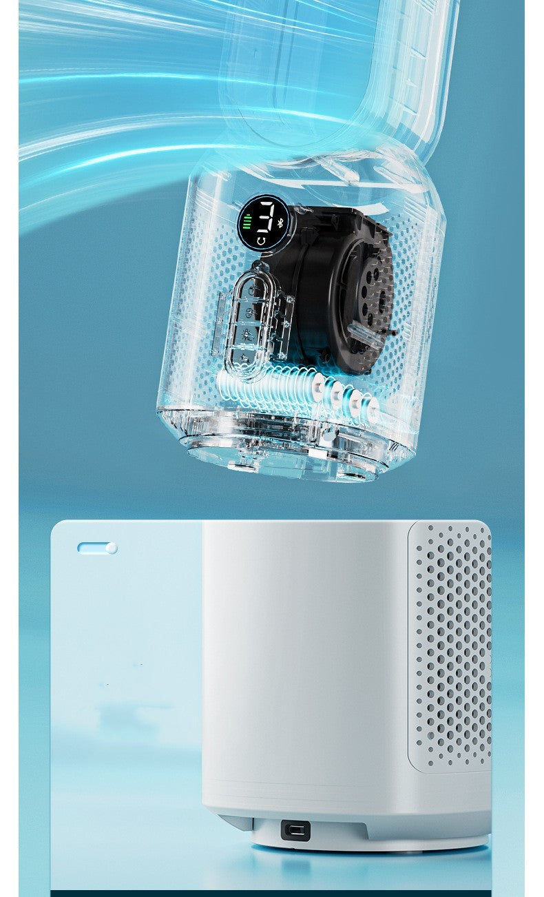 New Multi-functional Bladeless Fan Bluetooth Speaker House DealSniper.net