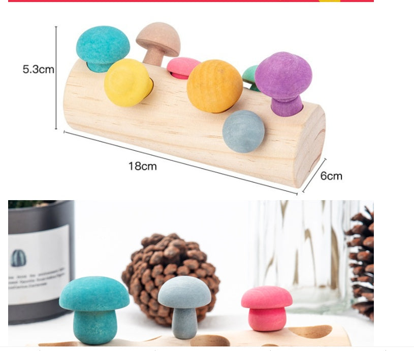 Simulation Mushroom Picking Game Wooden Toys Kids DealSniper.net
