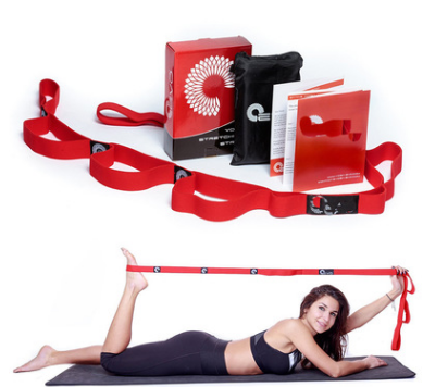 Yoga Stretch Strap Elasticity Yoga Strap with Multiple Grip Loops Outdoor DealSniper.net Red