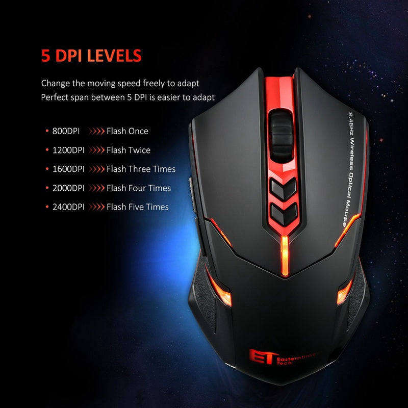 Power-Saving Silent Luminous Wireless Mouse Electronic dealsniper-net
