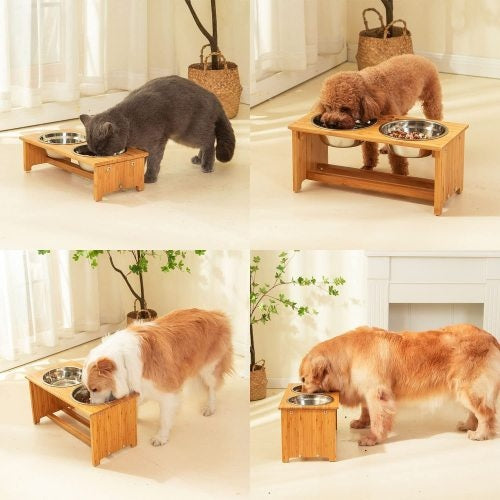 Elevated Dog Bowl Rack For Medium-sized Dogs Pets DealSniper.net