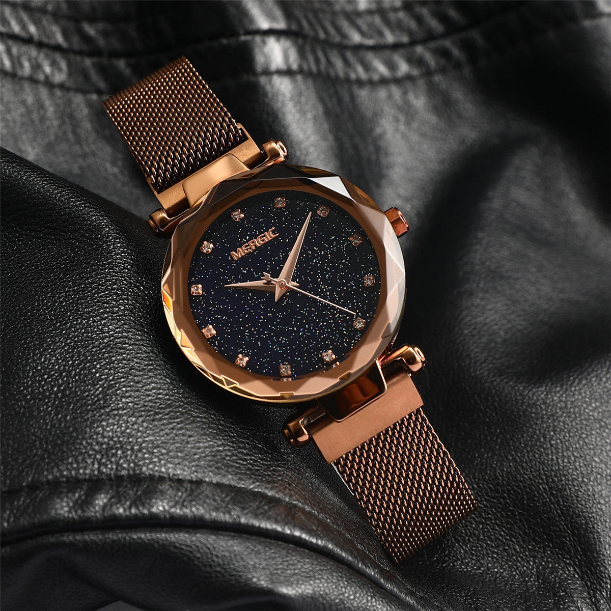 Milan mesh belt starry sky rhinestone scale watch Jewelry DealSniper.net Sugar Color