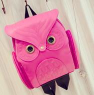Japanese and Korean trends, women's Owl backpack, leisure travel bag, fashion personality cartoon Backpack Women DealSniper.net Rose red