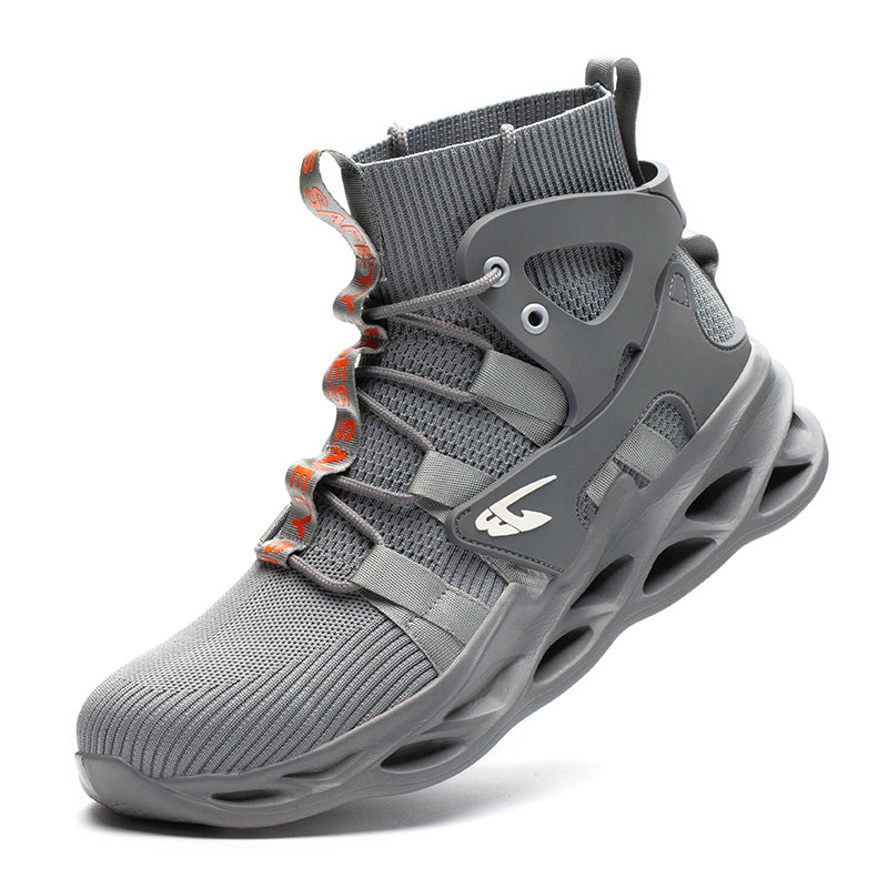 High-top Safety Shoes Construction Protective Footwear Men Steel Toe Shoes Breathable Hiking Boots Puncture Proof Work Boots Men DealSniper.net