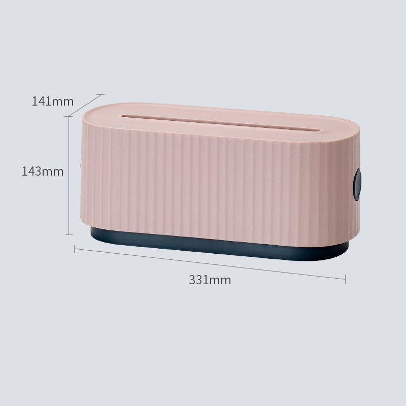 Power Strip Wire Case Cable Storage Box Anti Dust Charger Socket Deals dealsniper-net Pink