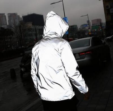 Men's Spring And Autumn Full Reflective Windbreaker Waterproof Jacket Men's High Street Men DealSniper.net