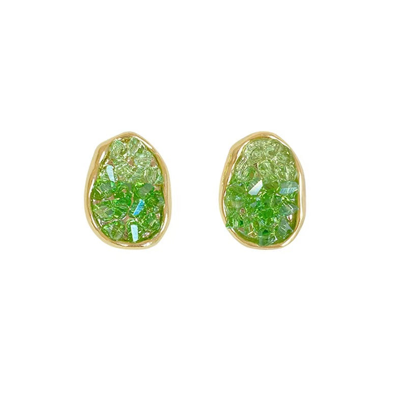 New Minimal Sea Crystal Stud Earrings For Women Jewelry Gym From House