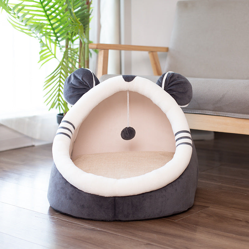 Winter pet cat house with velvet Pets DealSniper.net Mouse L
