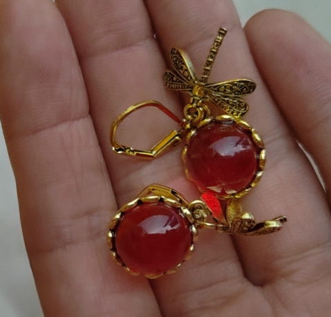 Fashion Jewelry Women's Earrings Hanging Vintage Jewelry DealSniper.net Wine Red
