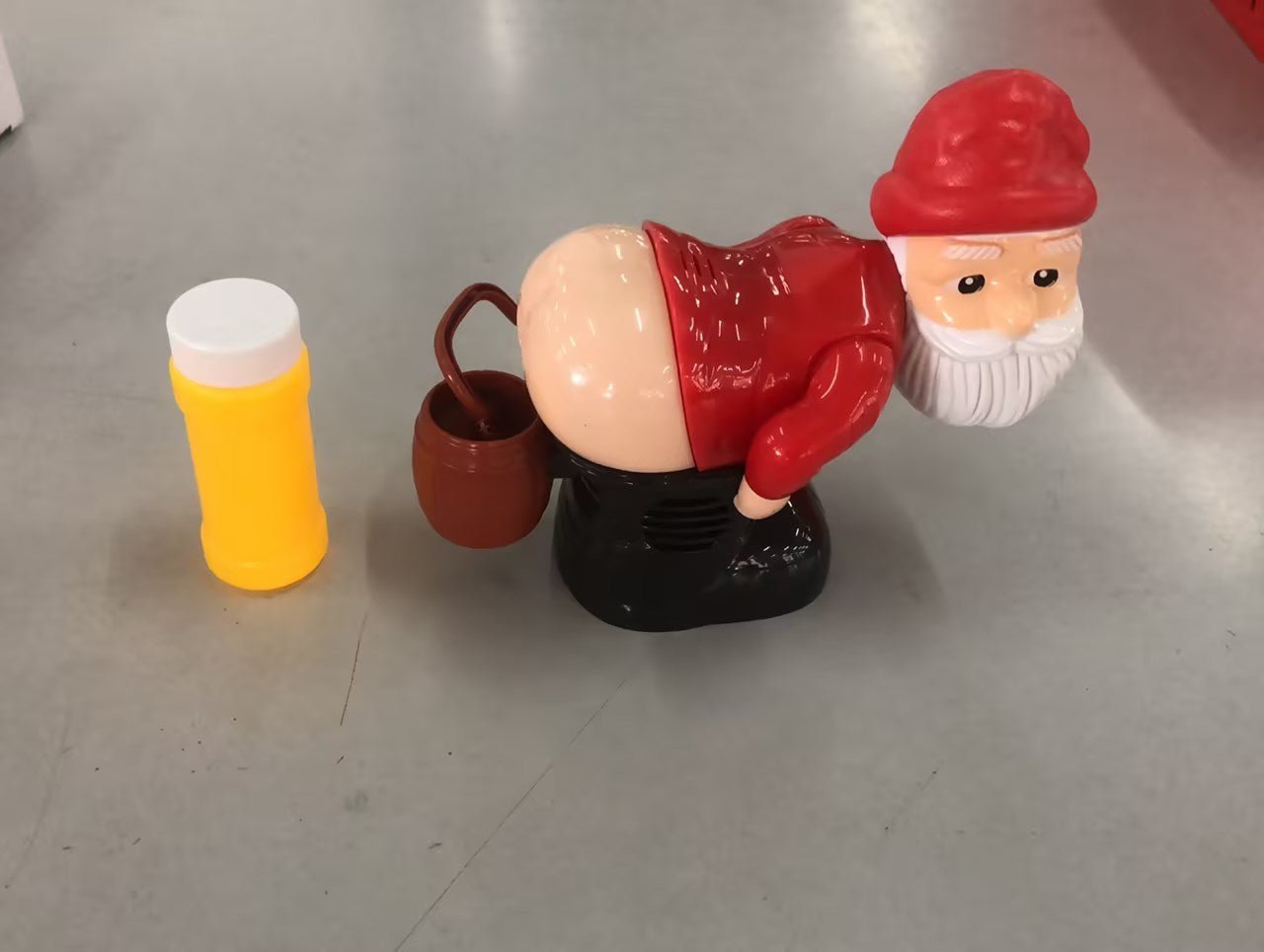 Electric Santa Claus Bubbles Machine Blowing Bubbles Music Light Entertainment Toy Prank Funny Ornament Christmas Gifts Christmas Decorations Holidays DealSniper.net