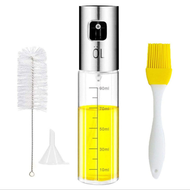 Stainless Steel Grill Kitchen Cooking Oil Spray Bottle With Scale Kitchen DealSniper.net With scale Q1 set