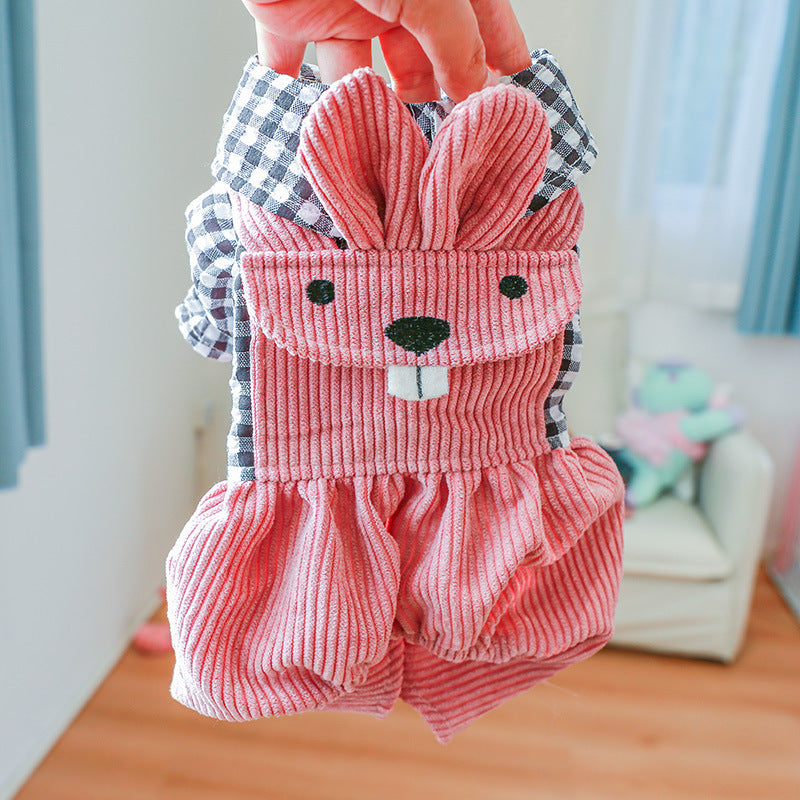 Four-legged Plaid Overalls For Pets Pets DealSniper.net