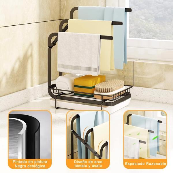 Kitchen Sink Sponge Rack With Drain Tray Kitchen Sink Kitchen DealSniper.net