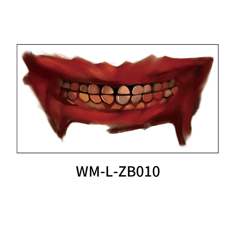 Halloween Mouth Tattoo Stickers Holidays DealSniper.net ZB0010