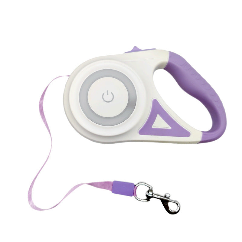 3 And 5M Dog Leash Light Retractable Pet Leads Traction Rope Pets DealSniper.net Purple 5m