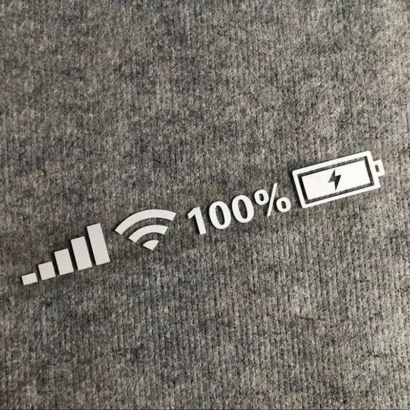Car Windshield Stickers Signal WiFi Power Vinyl Decal Mobile Phone Car Vehicle dealsniper-net Reflective silver 26cm