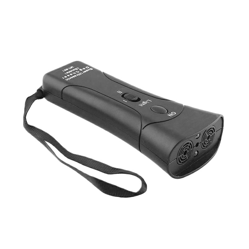 3-in-1 Anti Barking Dog Training Device Ultrasonic Dog Training Repeller LED Flashlight Pets DealSniper.net Black A