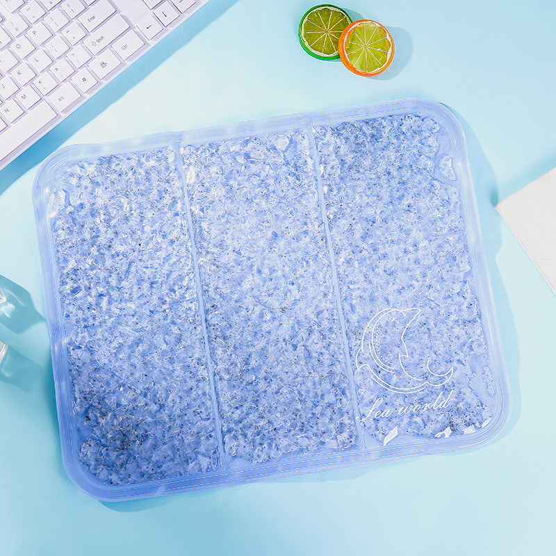 Summer Ice Crystal Pad Gel Cooling Artifact Cool Ice Pad House DealSniper.net Blue