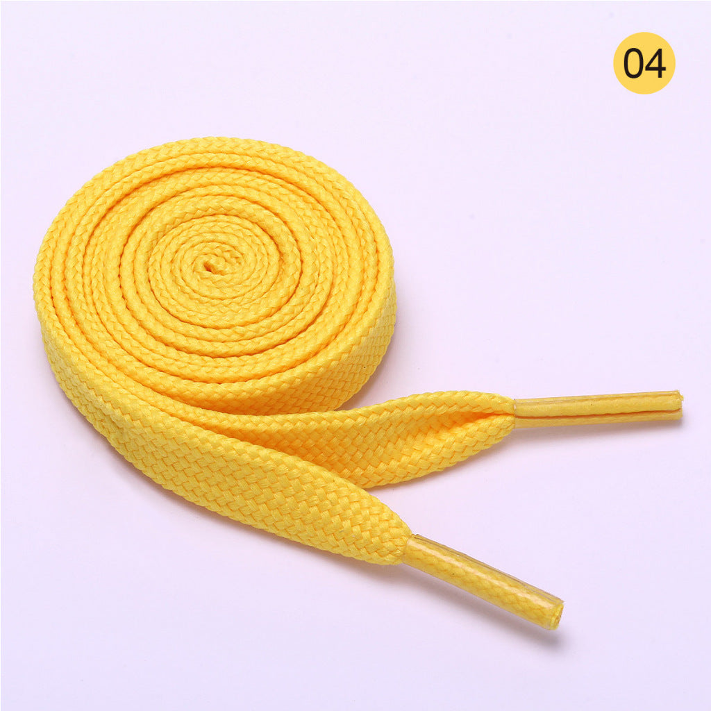 Double-layer casual sports shoelaces Sports DealSniper.net Yellow 1M 1pc