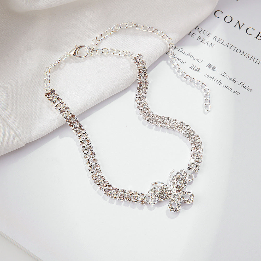 Creative Butterfly Anklet Beach Ornament Women Jewelry DealSniper.net Silver