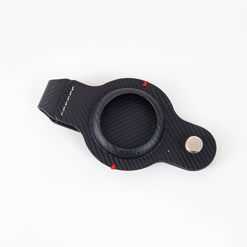 AirTag Secure Holder With Key Ring Gadgets DealSniper.net Black PU 1PC