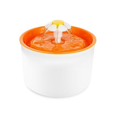 Electric water feeder Pets DealSniper.net Orange Round