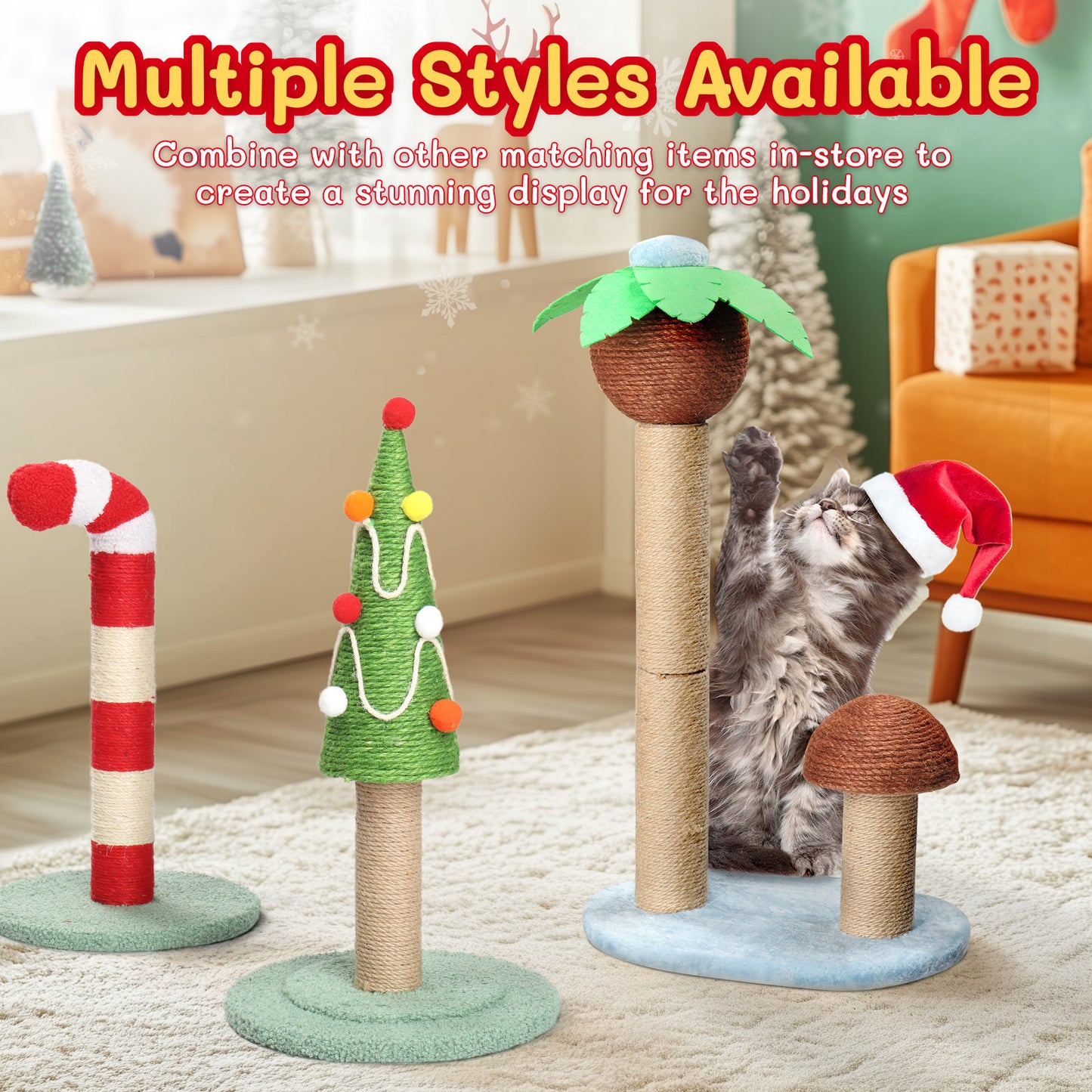 40X30X73CM CAT SCRATCHING COLUMN SISAL CAT CLIMBING FRAME Pets DealSniper.net