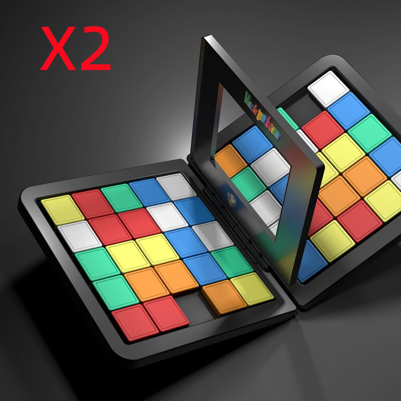 Color Battle Square Race Game Parent-Child Square Desktop Kids Puzzles Hobby dealsniper-net A 2PCS