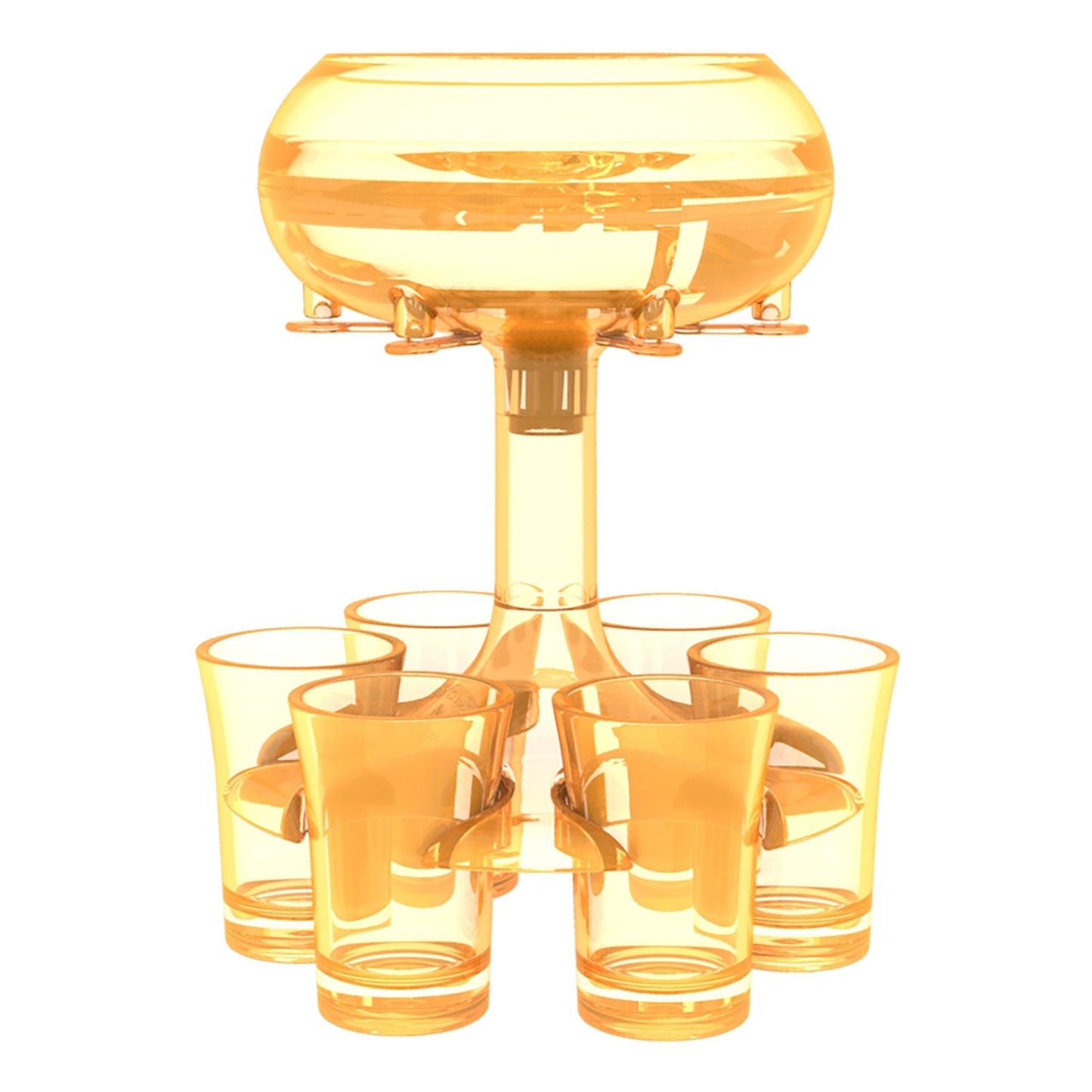 6-Shot Glass Dispenser Holder Wine Whisky Beer Dispenser Rack Bar Holidays DealSniper.net Gold