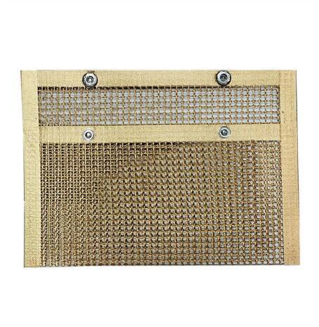 Reusable BBQ Grill Mesh Bag Non-stick Barbecue Isolation Pad Kitchen DealSniper.net Gold 24x14cm