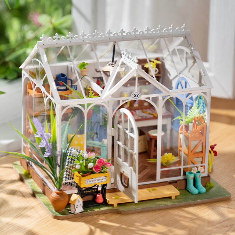 Flower Minature House DIY Building Toys With LED Light For Gifts Holidays dealsniper-net