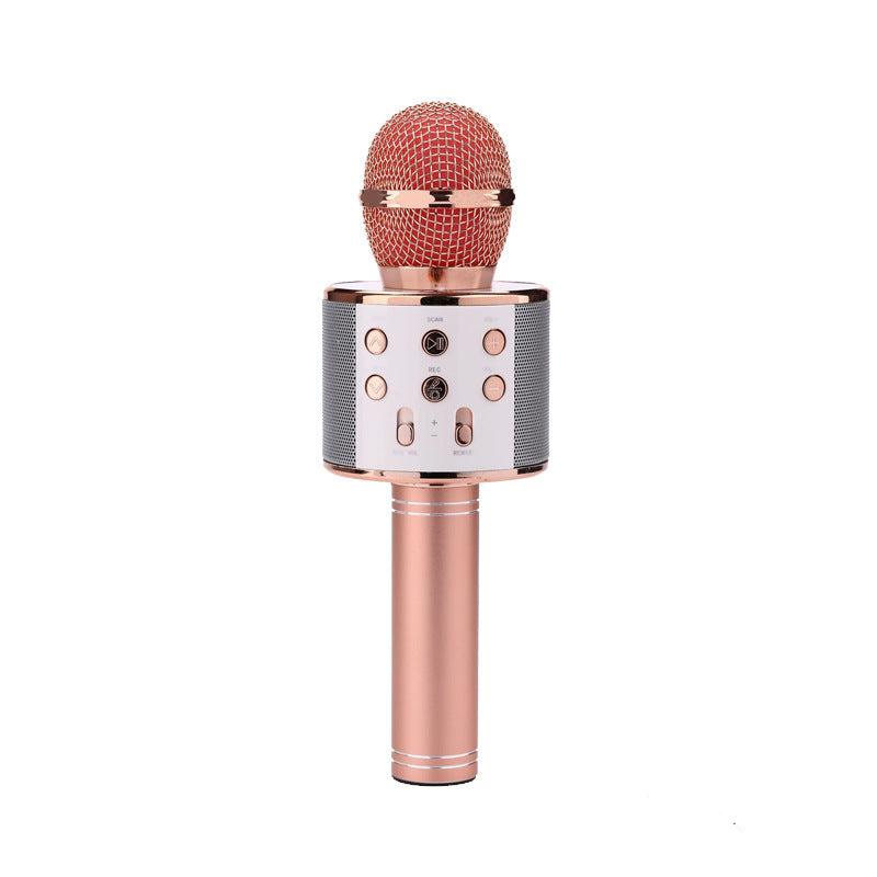Wireless Microphone Portable Bluetooth Mini Home Ktv Gadgets DealSniper.net Rose ordinary
