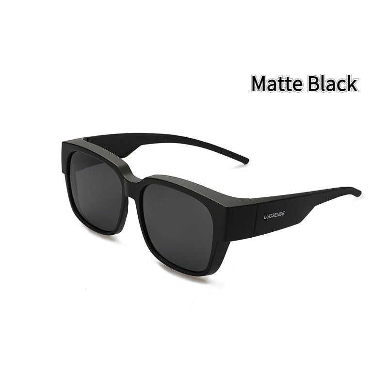 Fit Over Glasses Sunglasses For Men & Women Men DealSniper.net Matte Black