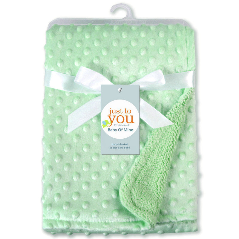Polar Dot Baby Blanket Blanket Newborn Baby Swaddle Wrap Kids DealSniper.net green 102x76cm