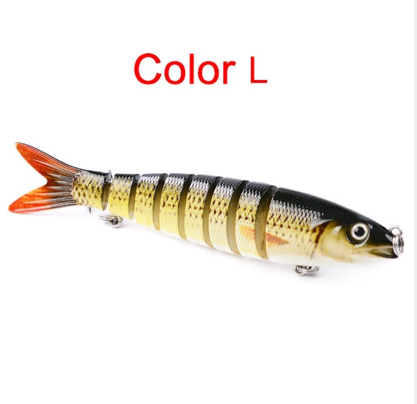 Pike Fishing Lures Artificial Multi Jointed Sections Hard Bait Outdoor DealSniper.net L