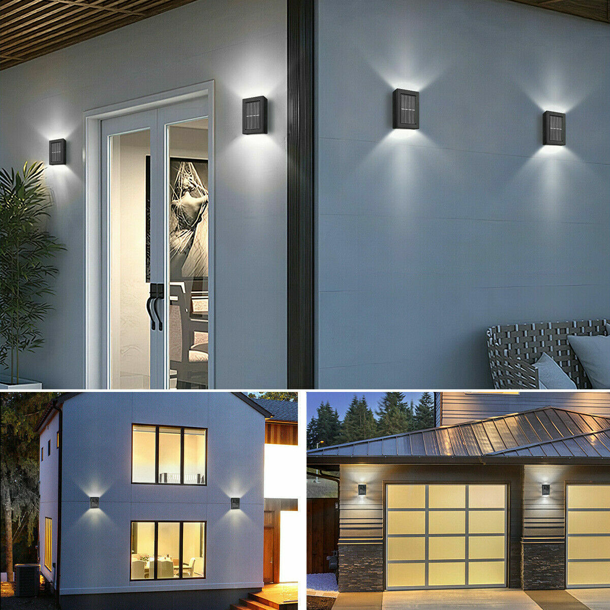 Outdoor Solar 2 LED Deck Lights Path Garden Patio Pathway Stairs Step Fence Lamp Home DealSniper.net