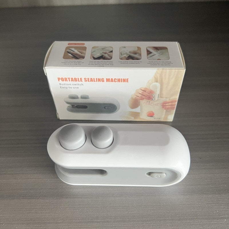 Mini 2 In 1 Sealer Heat Sealer Bag Opening Machine Kitchen Gym From House White
