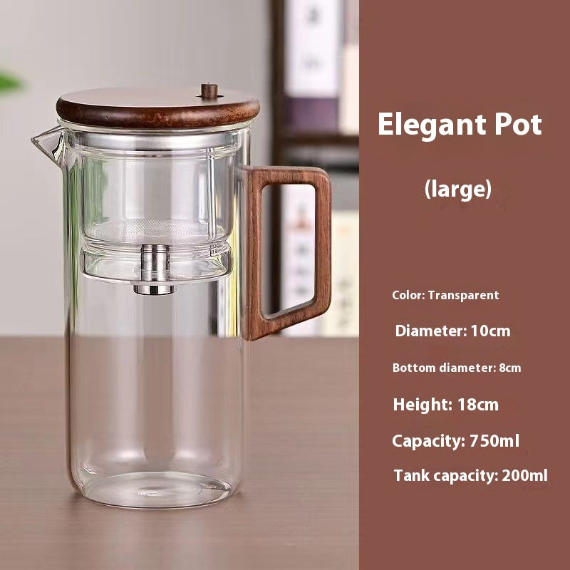 Borosilicate Full Glass Liner Tea Water Separation Tea Set Kitchen DealSniper.net 750ml Elegant Cup Transparent