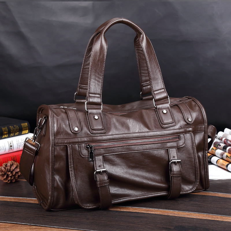 Business casual, men's travel bag, cross section, large capacity Travel DealSniper.net Brown