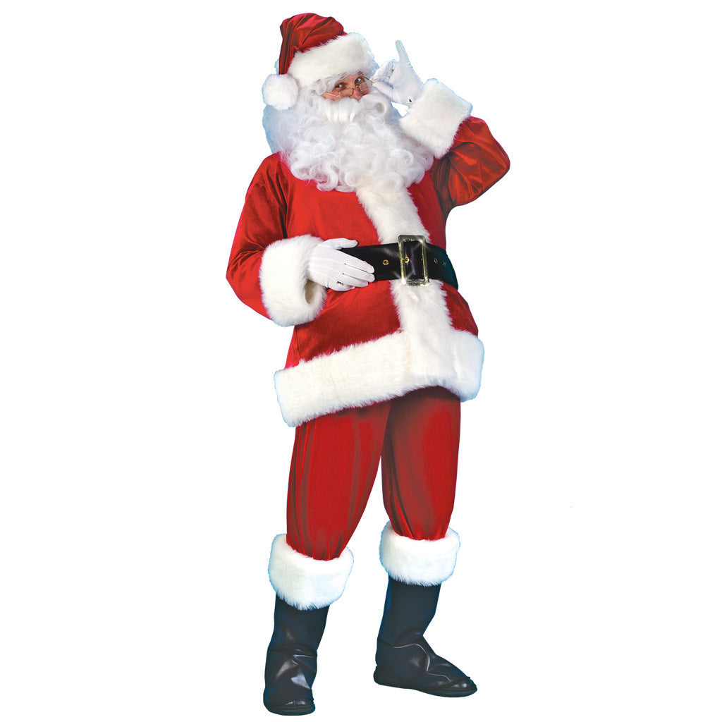 Premium Complete Santa Claus Costume Suit Holidays DealSniper.net Seven piece set One size