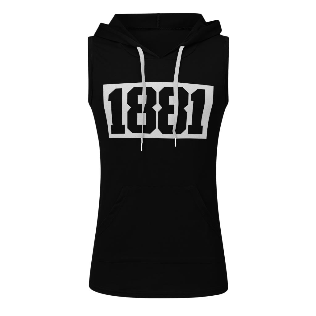 Men's Sleeveless Vest Letter Printed Hoodie Sports Tops Men dealsniper-net Black 3XL