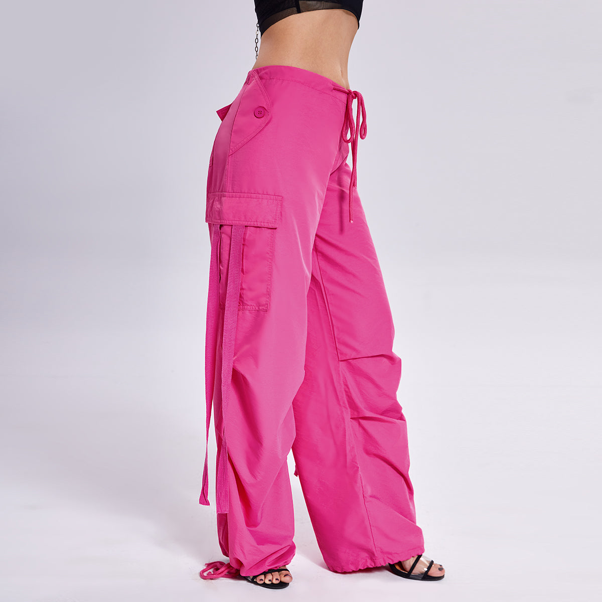 Solid Color Loose Casual Streamer Overalls Deals dealsniper-net