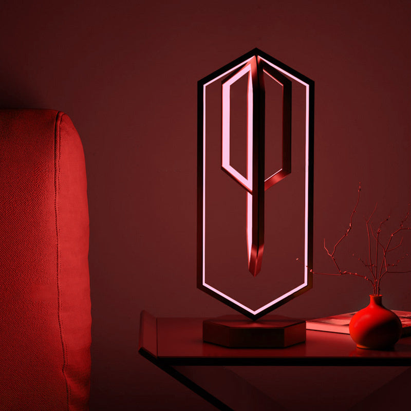 Modern Minimalist Polygon RGB Mood Light House DealSniper.net
