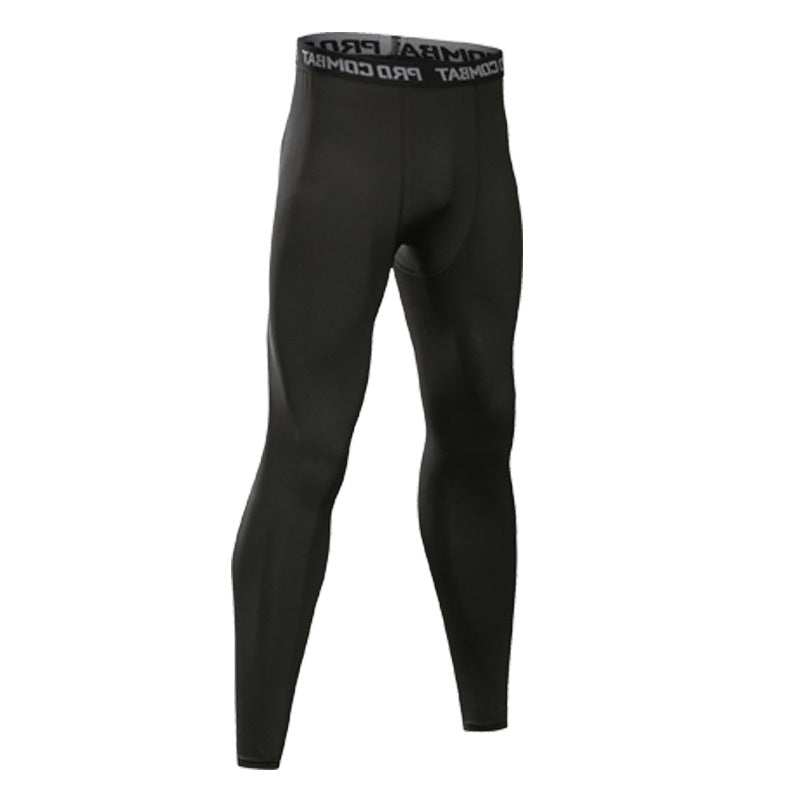 Men Leggings Compression Pants Gym Fitness Sports Running Quick Dry Leggings Tights Breathable Skinny Trousers Sportswear Male Men DealSniper.net 2XL Black