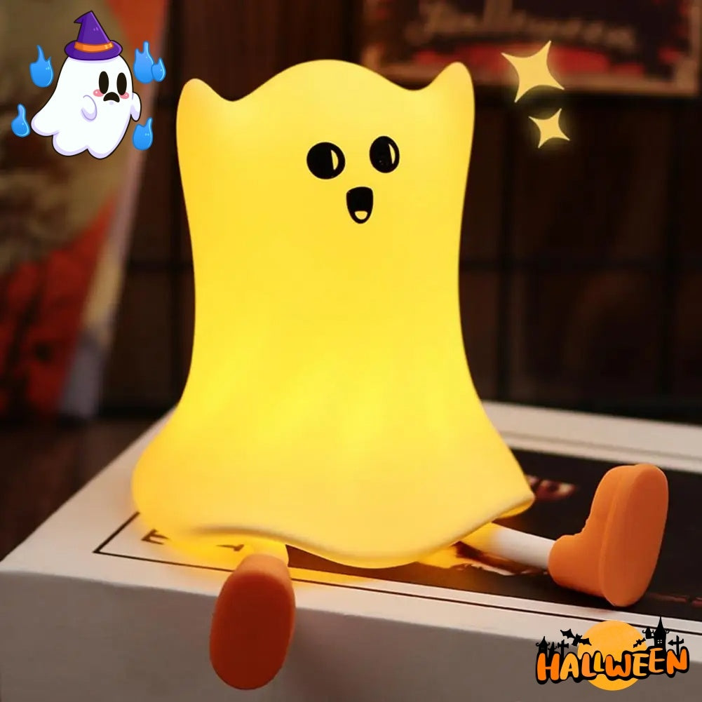 Halloween Silicone Ghost Shaped Bedside Lamp Holidays DealSniper.net