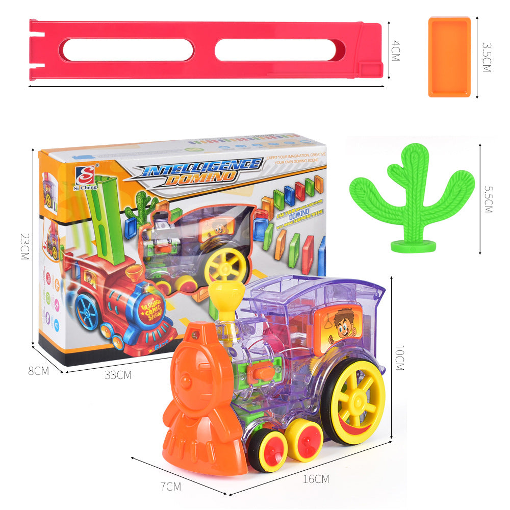 Domino dominoes electric Thomas little train blocks, Puzzle kids toys DealSniper.net Transparent 60pcs