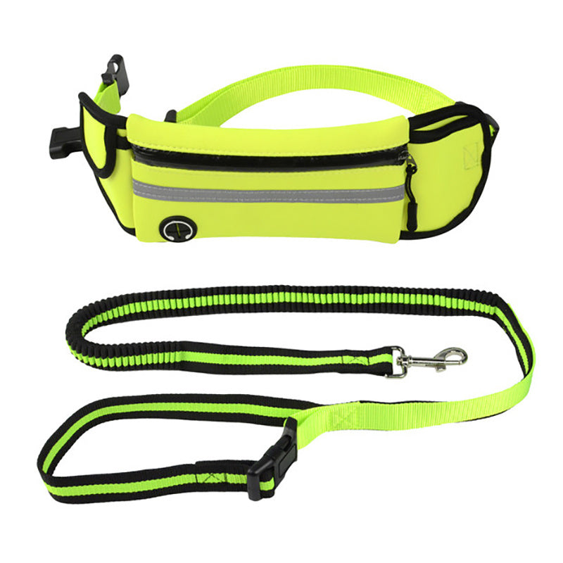 Pet Waist Bag Sports Traction Rope Reflective Waterproof Running Traction Rope Pets DealSniper.net Yellow