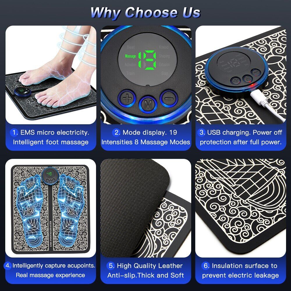 Electric USB Foot Massager Leg Reshaping Deep Kneading Muscle Pain Relax Machine Foot Massage Tool Leg Circulation Relaxation Massager Gift For Men And Women Health DealSniper.net